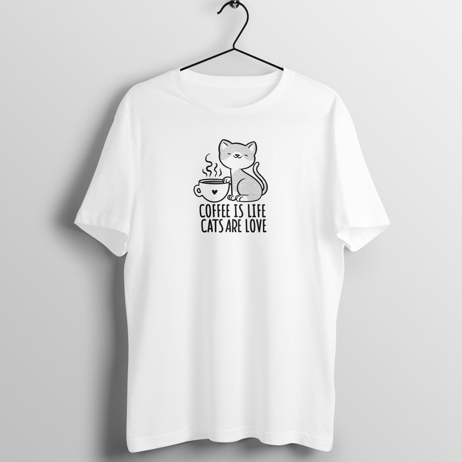 Coffee & Cats Unisex Tee: The Ultimate Life & Love Combo!