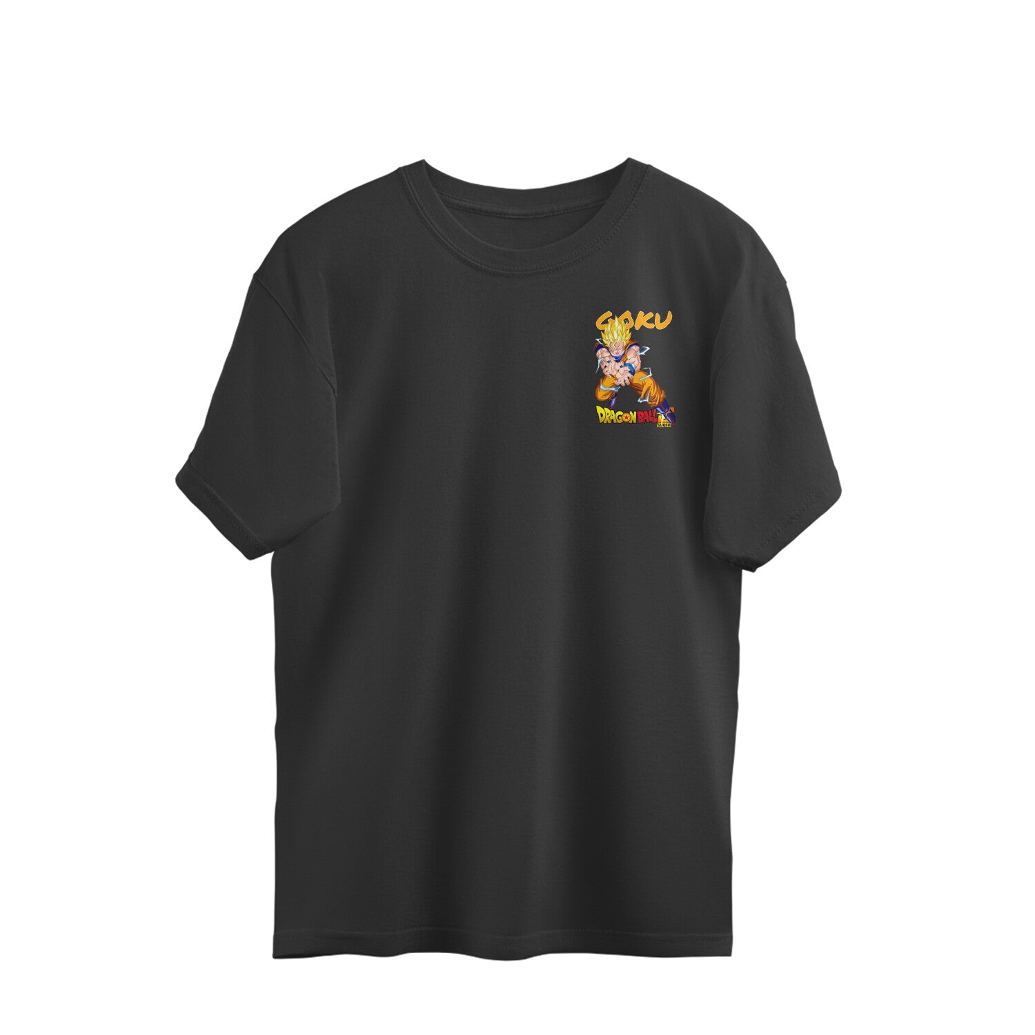 Super Saiyan Street-Style: Oversized Goku DBZ T-Shirt for the Ultimate Anime Warrior!