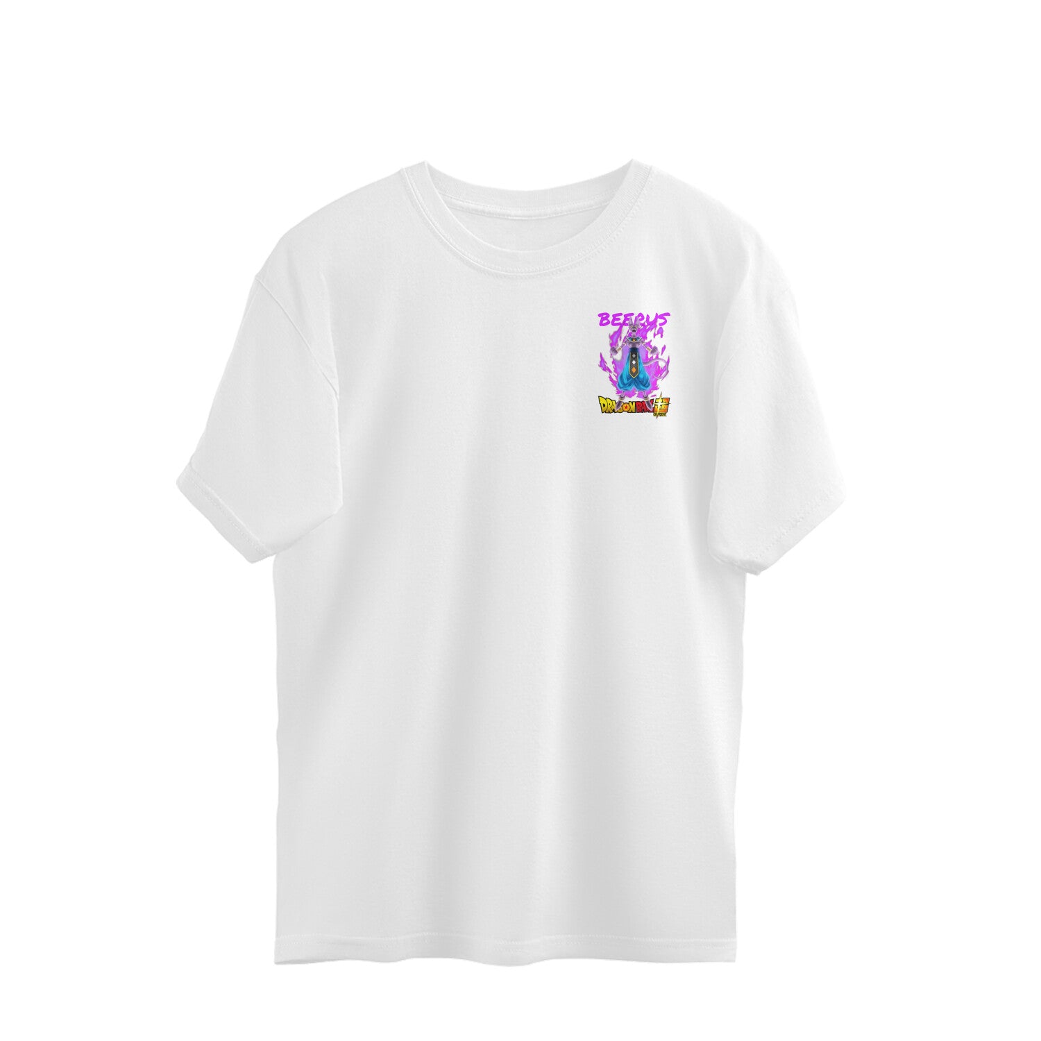 Beerus Binge Tee: The Quirkiest Oversized Anime Shirt This Side of the Universe!